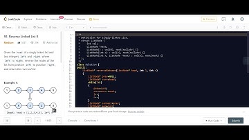 92. Reverse Linked List II LeetCode / Explanation and C++ code