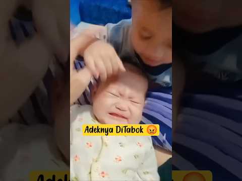 Adik Bayi Imut Ditabok Kakak Bayi ganteng😡 #baby #cutebaby #cute #happy #lucu #viral #bayi