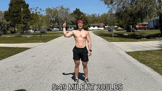 Running a 5:49 mile at 205.3lbs by Chucky Wright 1,192 views 1 month ago 10 minutes, 8 seconds