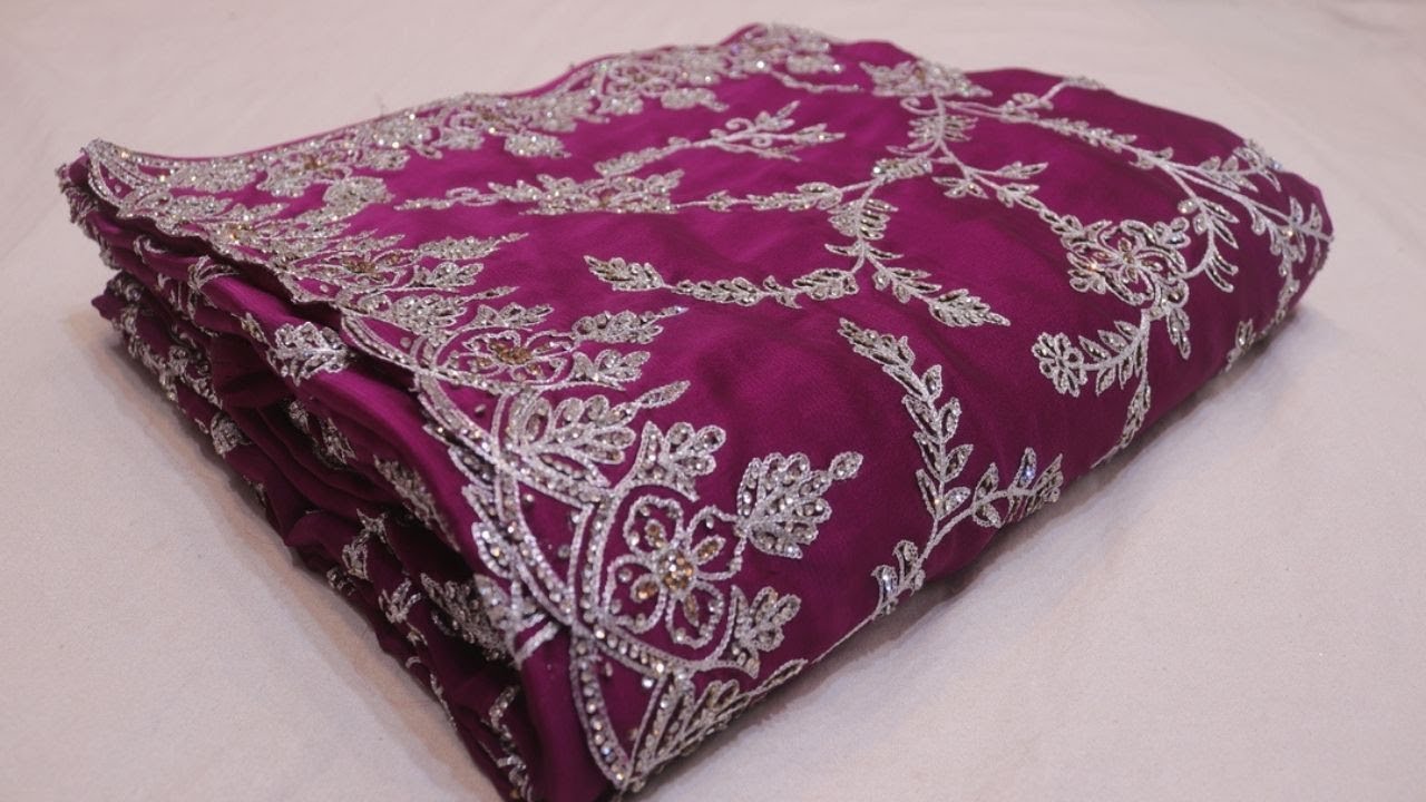 ARNG-4402 “The Magenta Splash” Premium Designer Saree||Rangoli Fabric||Zari||Crystals