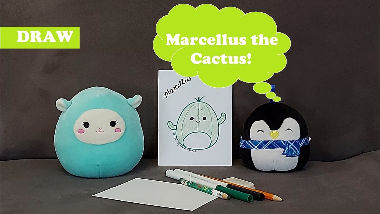 We LOVE Squishmallows | Drawing Squishmallows with Luna - Marcellus the