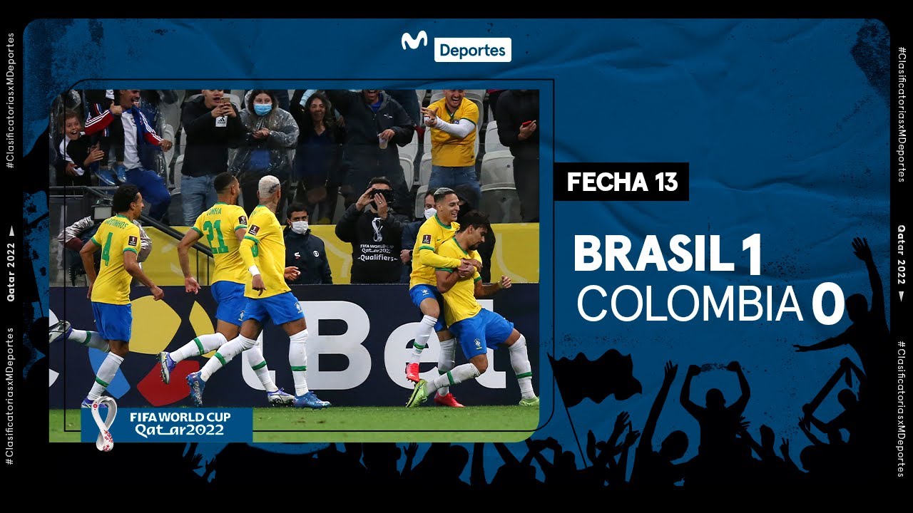 BRASIL vs. COLOMBIA [10] Resumen y GOL del partido FECHA 13