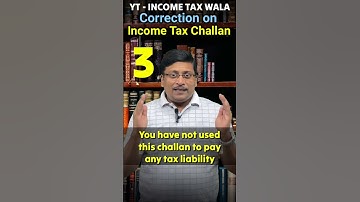 Income Tax Challan Correction | How to correct Tax Challan #shorts  #incometaxwala #casudesh