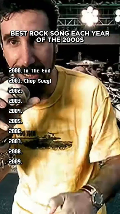 Best rock song each year of the 00s #00s #rockmusic #numetal #alternativerock