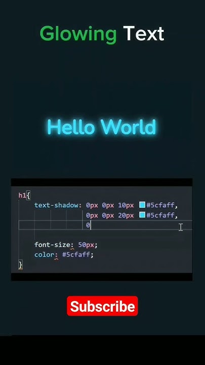 How to glow the text using html and CSS #html #css #coding #shortsvideo ...