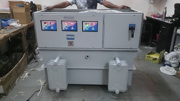 125KVA Servo Stabilizer with Bypass MCCB & Voltage Protection for Hotel, School, Bungalow 