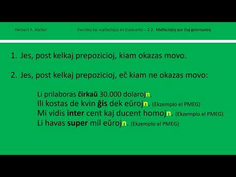 Facilaĵoj kaj Malfacilaĵoj en Esperanto - 2