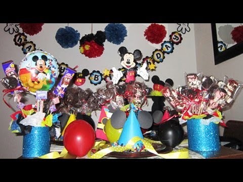 1st Birthday Decoration Mickey Mouse Theme Youtube