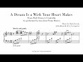 A dream is a wish your heart makes  kno piano music  sheet music transcription
