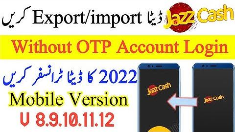 How to Export import  JazzCash Account Other Mobile | how to Transfer JazzCash File Another device