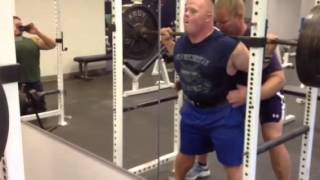 Squat 405 Powerlifitng  training of a Special Olympics athlete