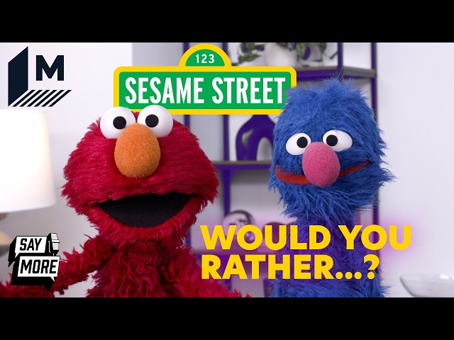 Elmo & Grover Bring Muppet Chaos to "Would You Rather"  🔴🔵 | Say More