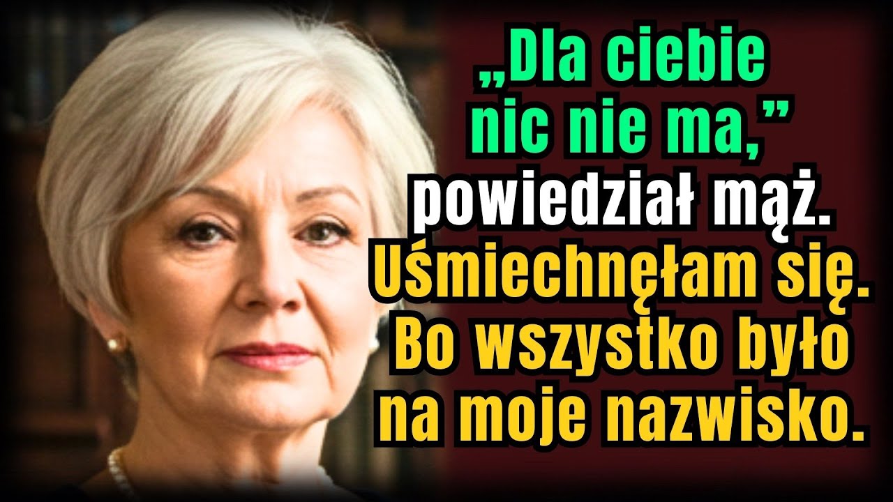 Na weselu mąż rzekł: „Dla ciebie nic” — zaśmiałam się, bo wszystko było na mnie