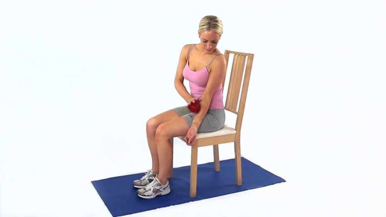 Spikey ball forearm flexor massage - YouTube