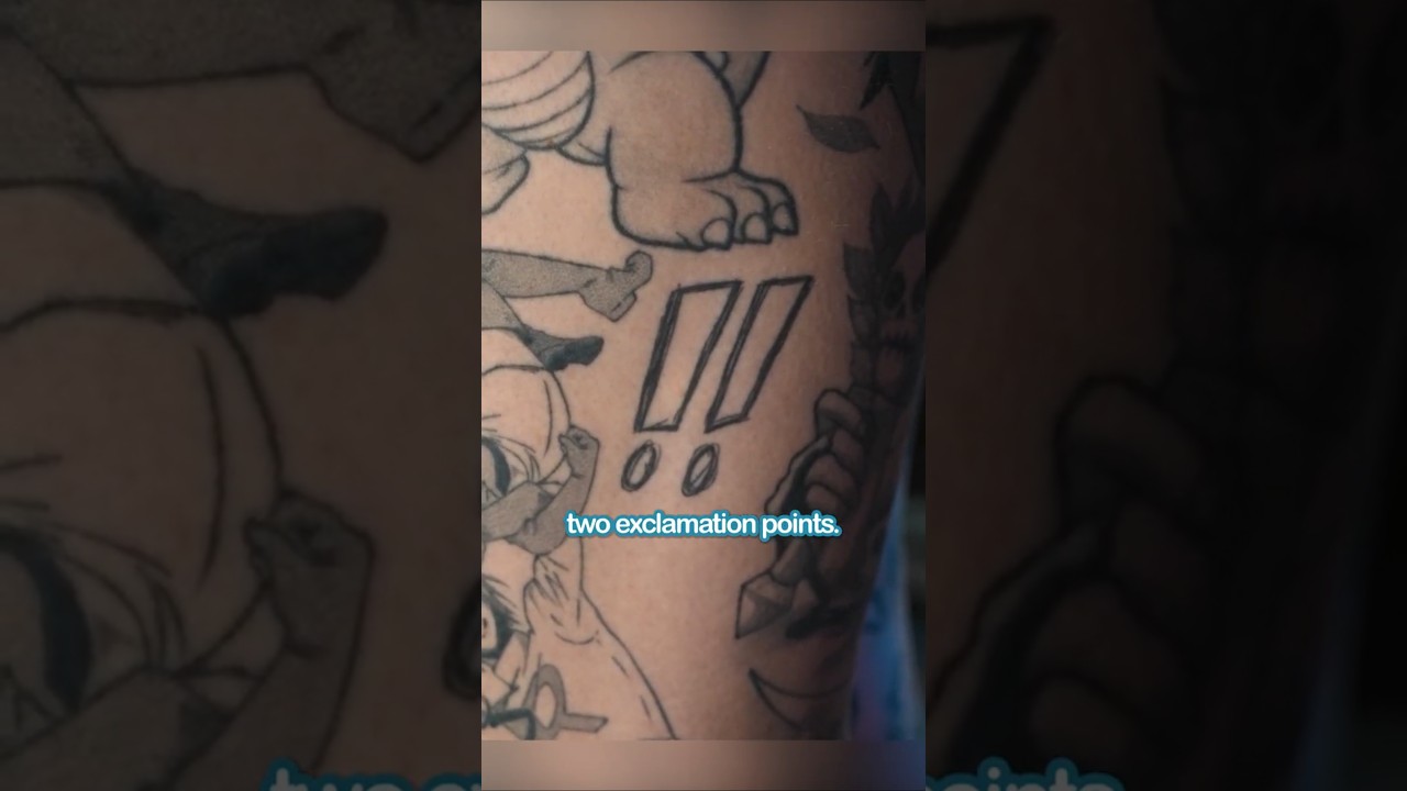 ASMR - This anime inspired tattoo looks like pen! #shorts