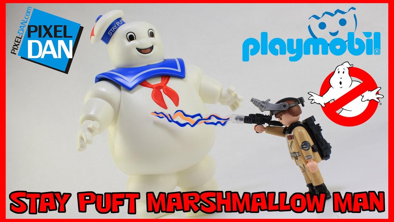 Playmobil Ghostbusters Stay Puft Marshmallow Man and Ray Stantz