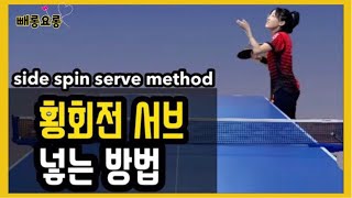 How to do a good job with the side spin serve