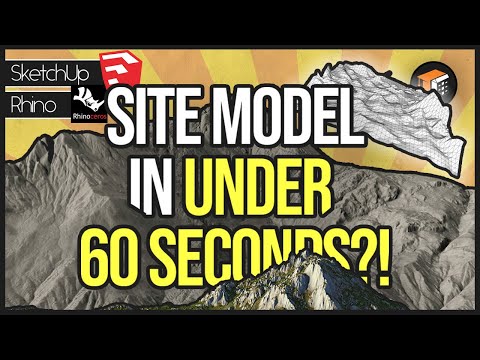 How to Model 3D Site Topography Terrain from Google Earth | Sketchup + Rhino Site Model Tutorial