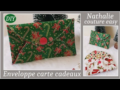 DIY pour des enveloppes carte cadeaux en tissus et son patron