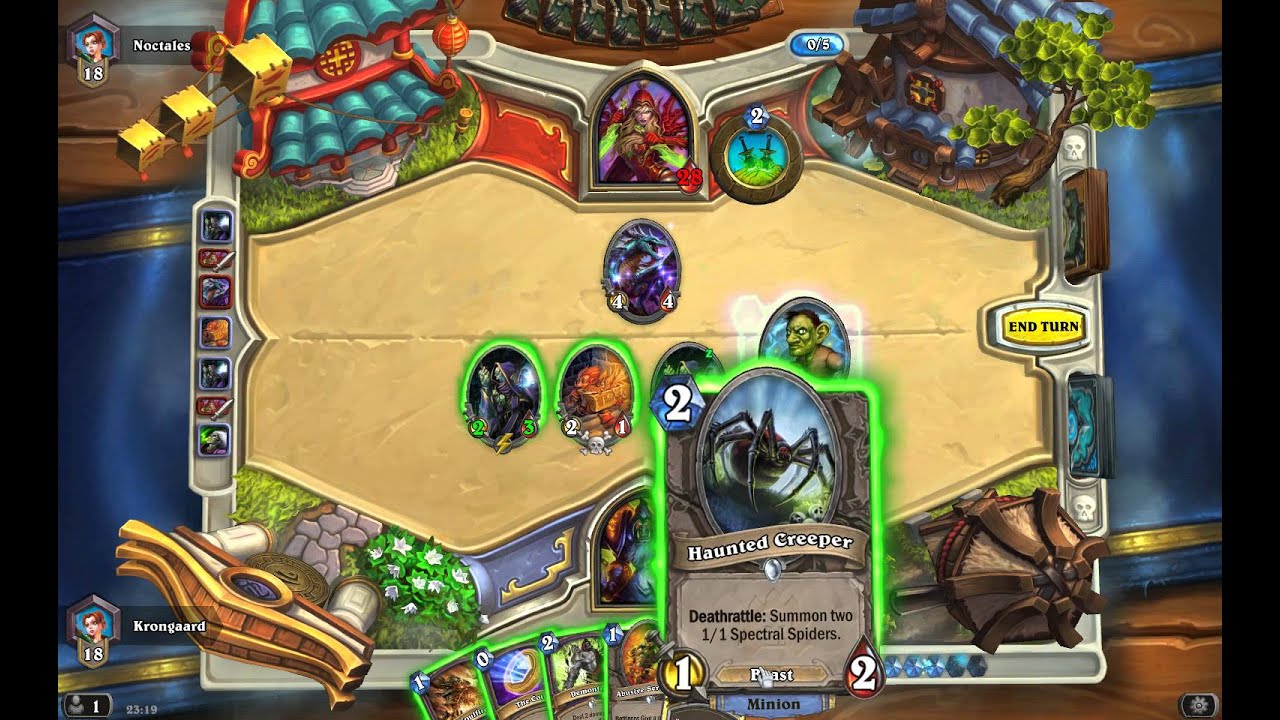 Hearthstone Golden Hero Farm Warlock Fast Win Deck Krongaard Vs