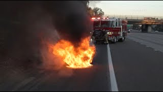 Stolen Car Catches on Fire | Chula Vista