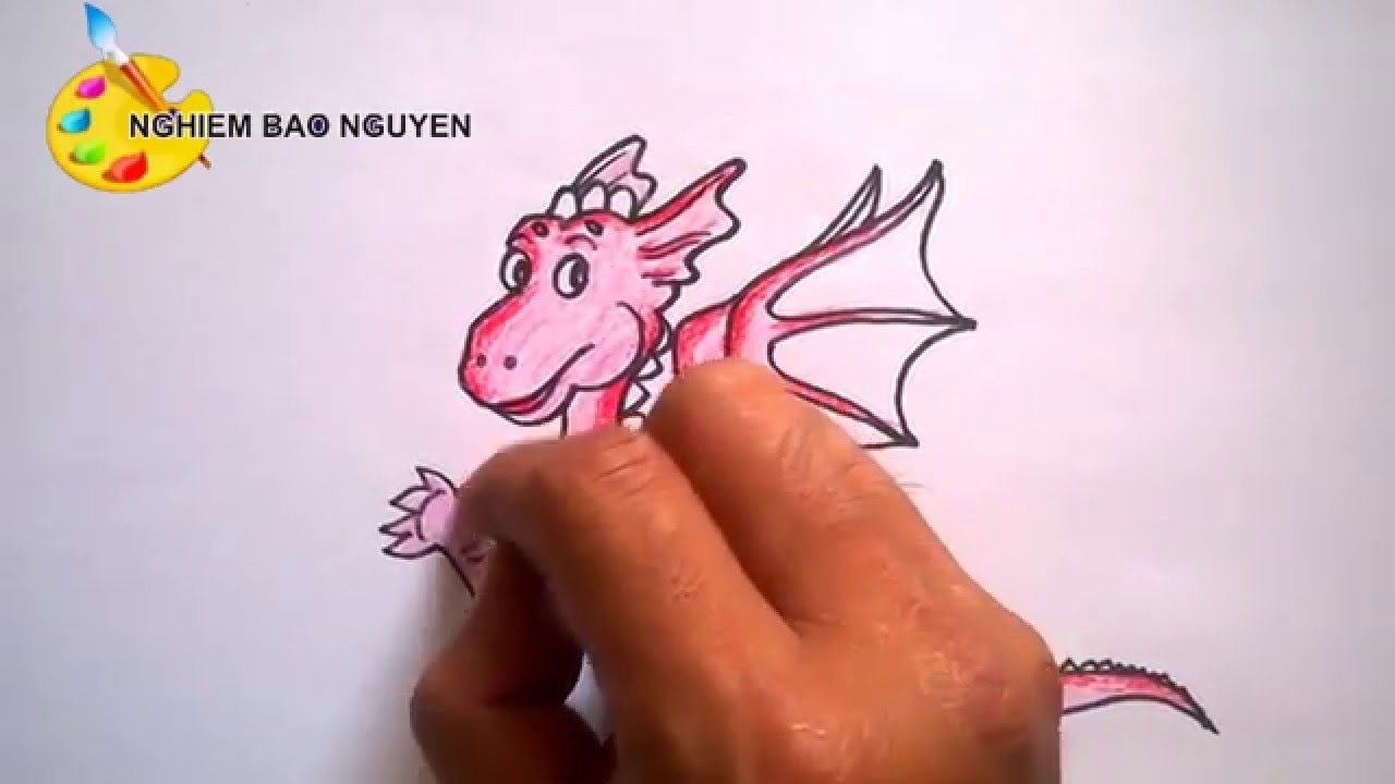 Vẽ con rồng hoạt hình/How to Draw Dragon cartoon cute - YouTube