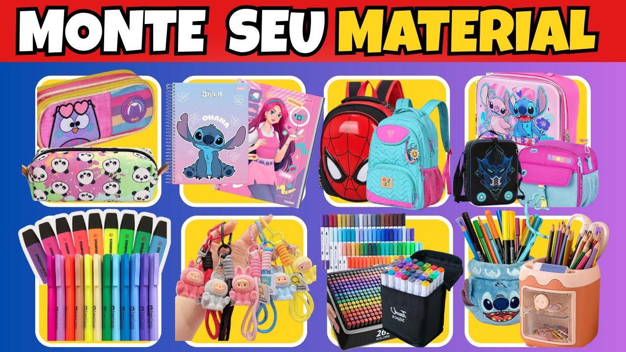📚🎒 Monte o Seu Material Escolar Mais Incrível 2026! Farejando Quiz