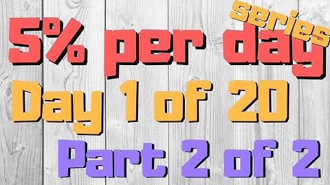 PROFIT 5% PER DAY SERIES : DAY 1 OF 20, PART 2 OF 2. BINARY TRADING BOT SAFE & CONSISTENT.