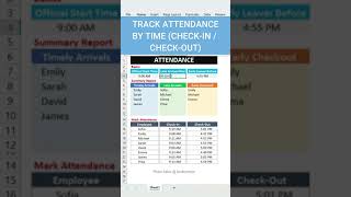 Excel Attendance Tracker with Check-In/Out Time - Easy Tutorial!