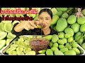 EP.534|กินมะม่วงเปรี้ยวกรอบๆจิ้มแจ่วปลาร้าเผ็ดๆแซ่บๆจ้า|Sour mango with spicy dip |Mukbang