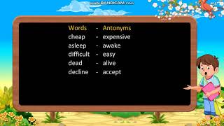 Class 3: Antonyms