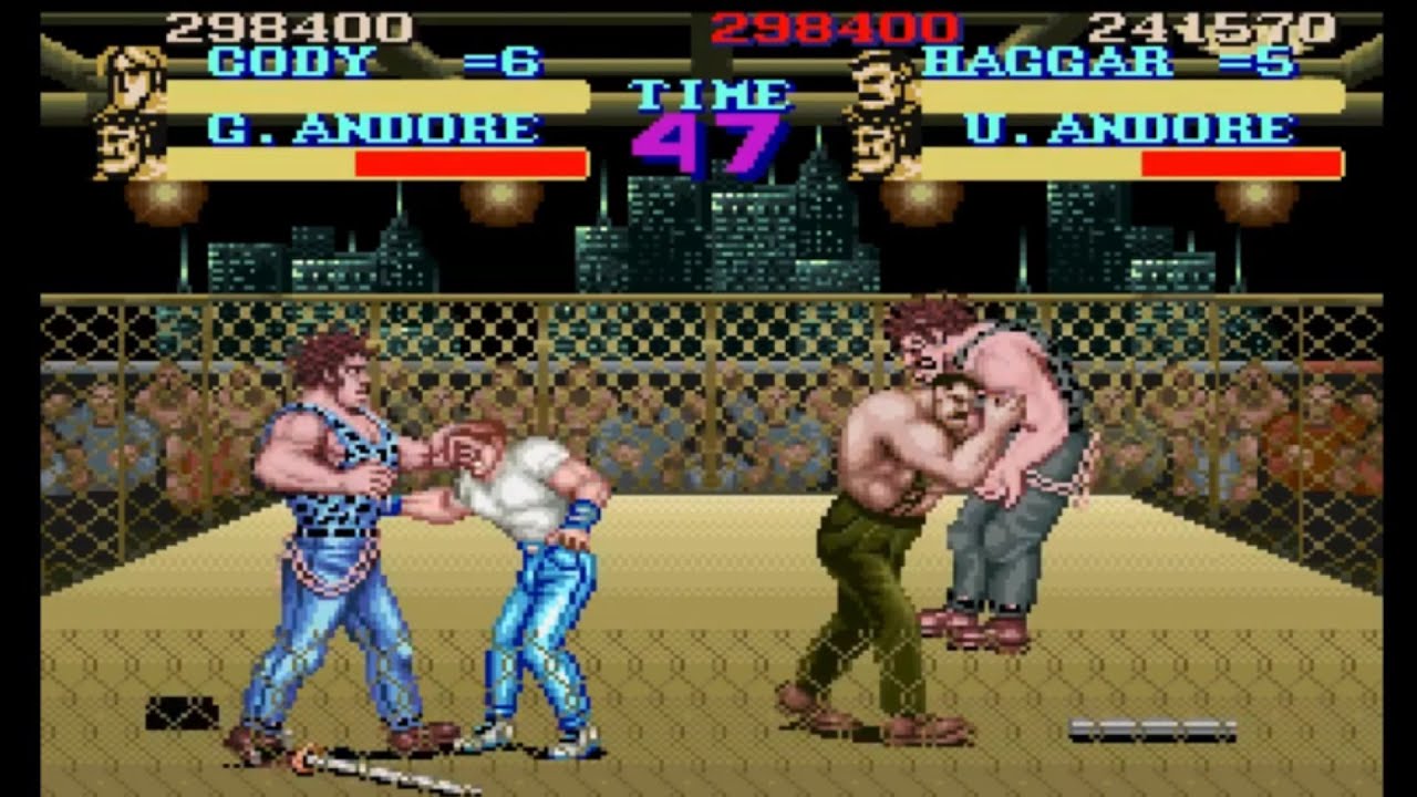 Final fight SNES TAS 2 players Cody & Haggar 