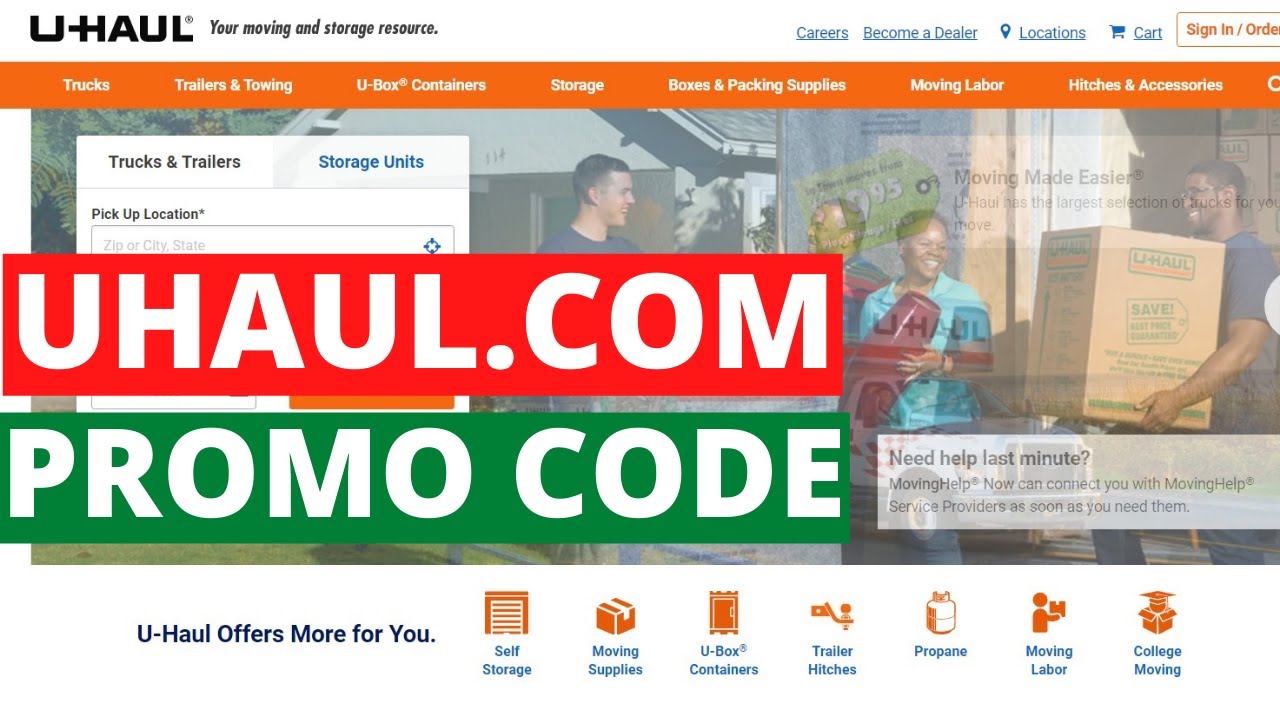 *NEW* UHAUL DISCOUNT CODE 2023 UHAUL PROMO CODE 2023 YouTube