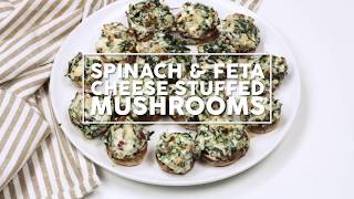 Spinach and Feta Cheese Stuffed Mushrooms Recipe