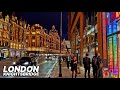 Walking LONDON's Knightsbridge at night & window shopping in Sloane Street, a luxury shopping street