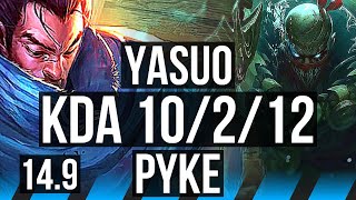 YASUO vs PYKE (MID) | 10/2/12, 900+ games, Dominating | EUW Challenger | 14.9