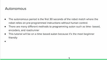Basic Autonomous Tutorial