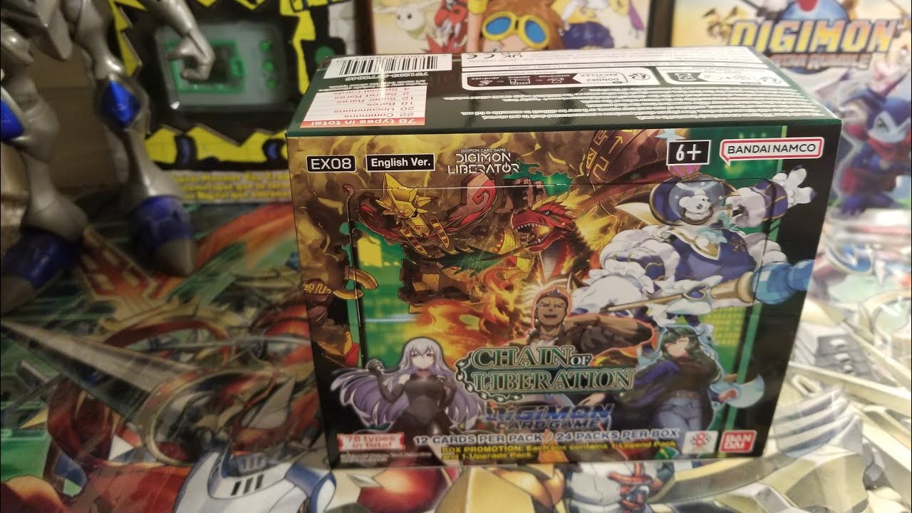 digimon chain of liberation booster box Card Game EX08 Extra 8  Games Time Aversa Many characters from Digimon Liberator are in the card lineup Chain of Liberation (EX-08): Booster