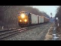 Three Trains in a Triple Train Meet! Big CSX Manifest Train! CP Stack Train!