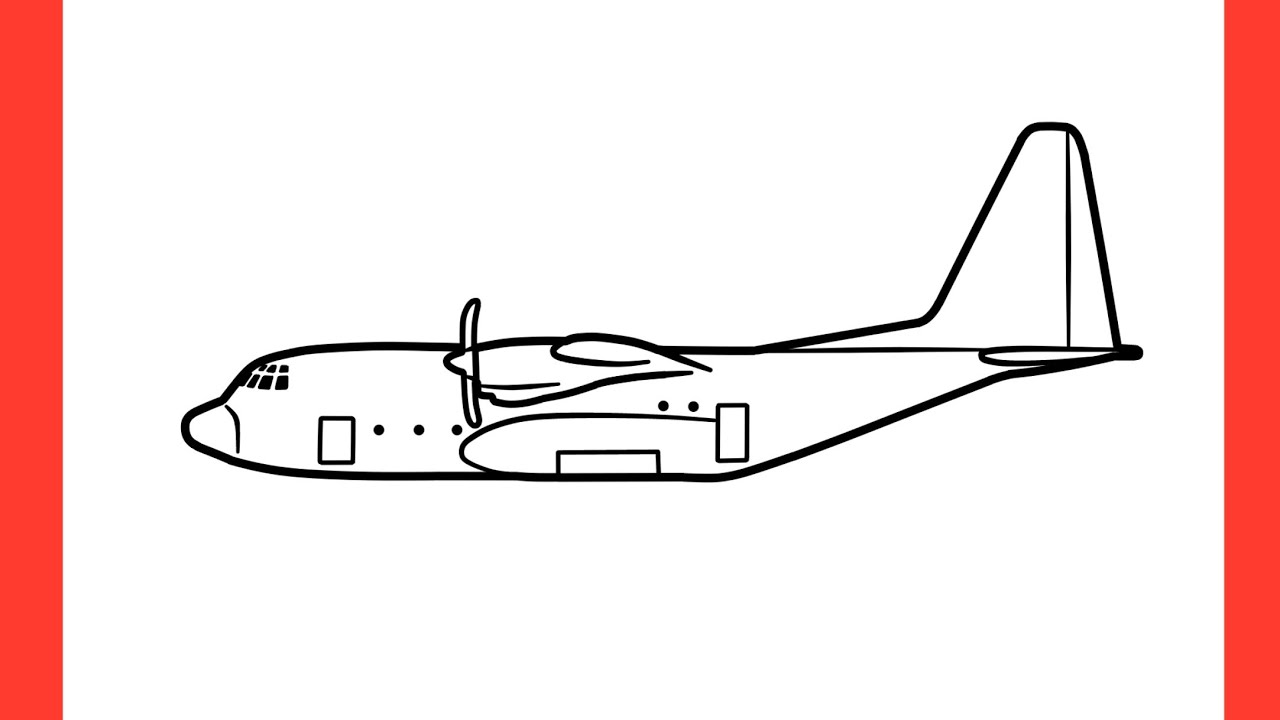How To Draw An AMERICAN AIRPLANE C130 HERCULES Drawing Lockheed how-to-draw-an-american-airplane-c130-hercules-drawing-lockheed