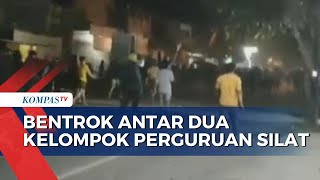 Ricuh! Dua Kelompok Perguruan Silat di Tulungagung Saling Serang Lempar Batu