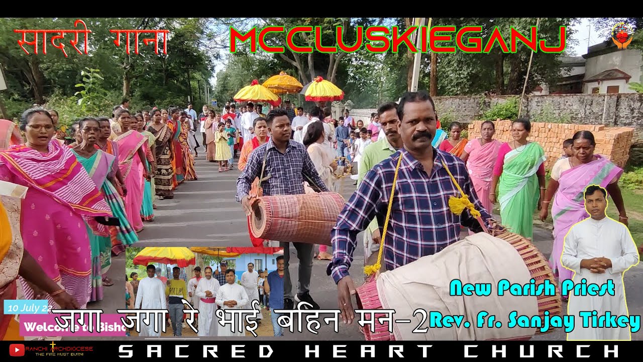 Ranchi Archdiocese Traditional Adivasi Welcome/Bishop Theodore/ Fr. Sanjay Tirkey PP Installation