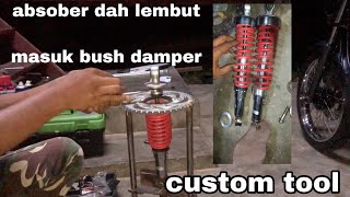 Yamaha RXZ-cara mudah pasang bush damper absober|hilang masalah membuai|