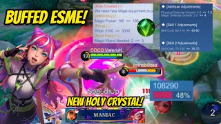 BUFFED ESMERALDA + NEW HOLY CRYSTAL’S DAMAGE IS ABSOLUTELY INSANE! Valesmeralda MLBB