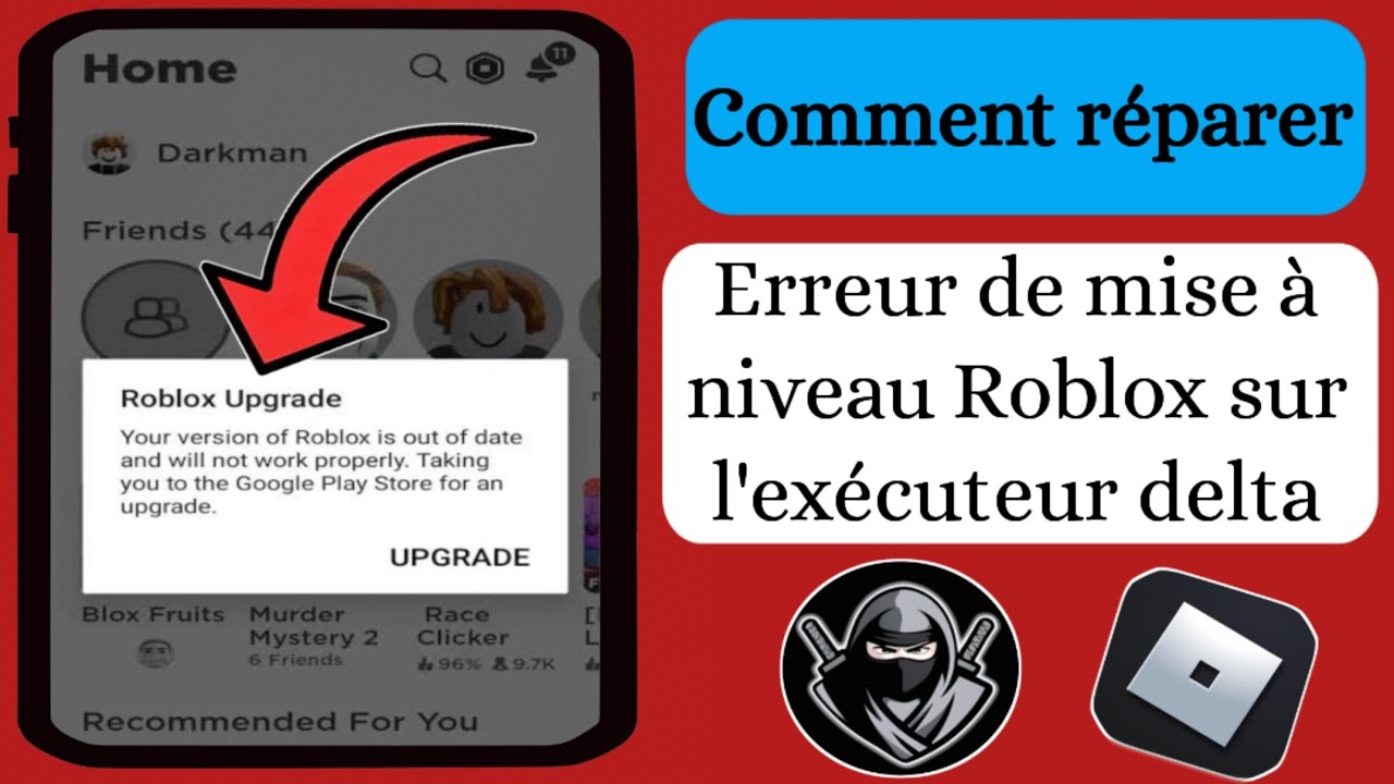 Ex cuteur delta comment r parer l erreur de mise niveau roblox