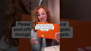 Please contact your local post office if your letter goes through a machine and gets damaged!