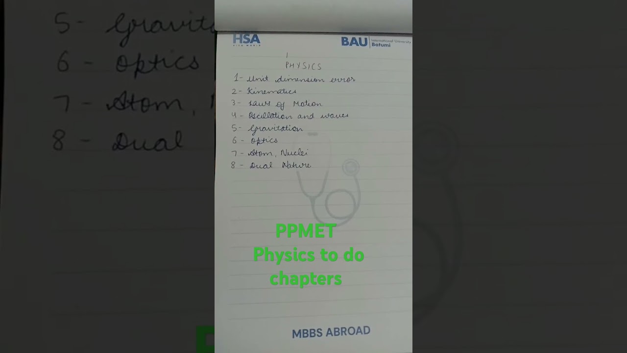 important physics chapter for ppmet exam ✅