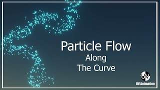 Particle Flow Along the Curve in Blender 2.9