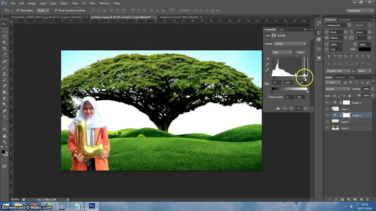 Cara Menggabungkan gambar  di  photoshop CS6 untuk  Pemula  