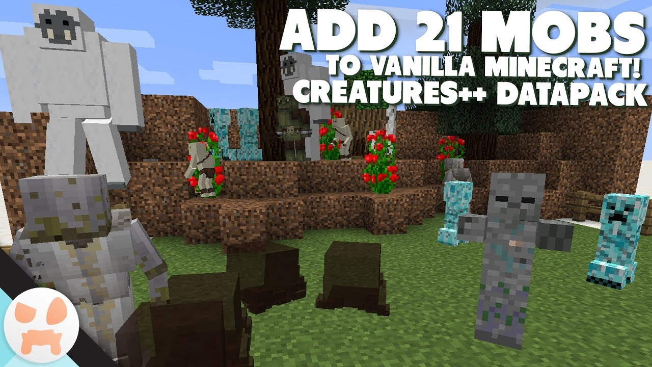 21 New Mobs Creatures 1 13 Minecraft Datapack Showcase Youtube
